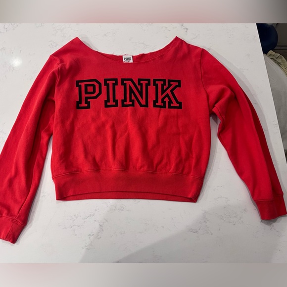 PINK Victoria's Secret Sweaters - PINK Victoria's Secret Bold Red Sweater